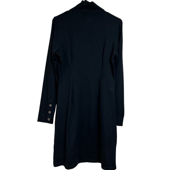 Title Nine Black Long Sleeve Turtleneck Knit Dress Size M - Picture 4 of 6